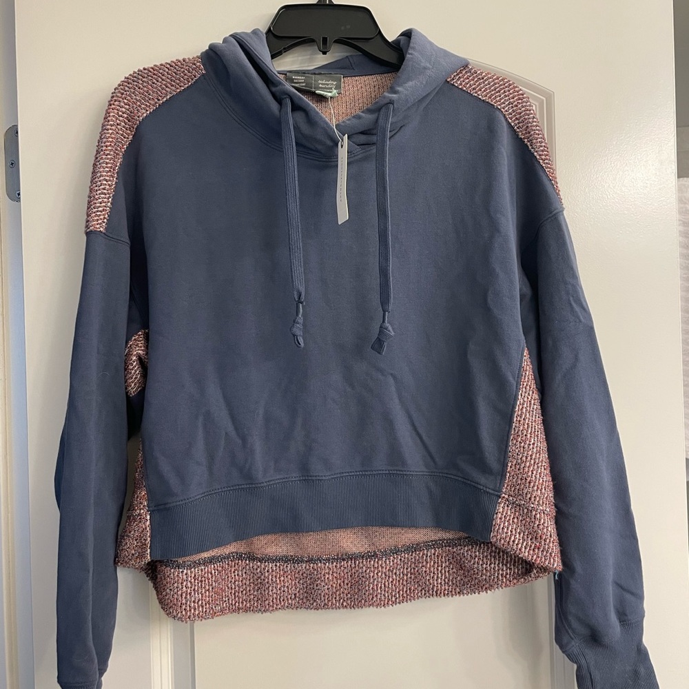 NWT Mixed media hoodie